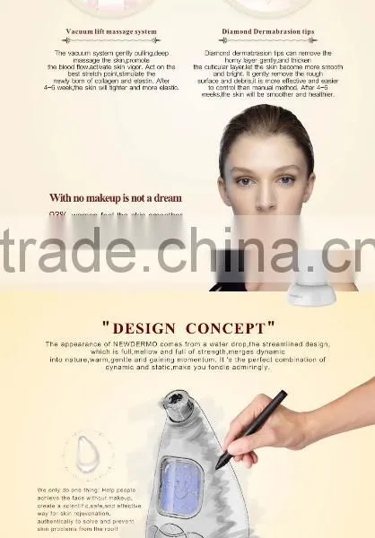 2016 NEWDERMO Best Household Portable Mini Home Use Crystal Diamond Dermic Peel Microdermabrasion Machine For Sale photo-6