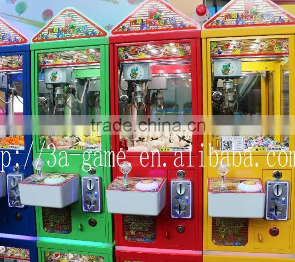 New Design Mini House 4 Parts of Claw Crane Machine Arcade Game for Gift Coin Selector Game photo-2