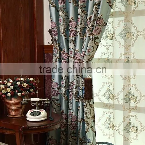 China Hand Embroidery Designs Fabric Curtain Wholesale / Jacquard Curtain Fabric / Curtain Fabric photo-4