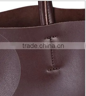 Newest Design Simple and Elegant Genuine Leather Handbag photo-5