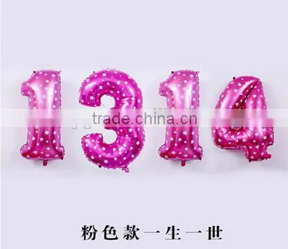 40 Inch Number Balloons Blue and Pink Foil Helium Balloon for Party Decoration Globos photo-3