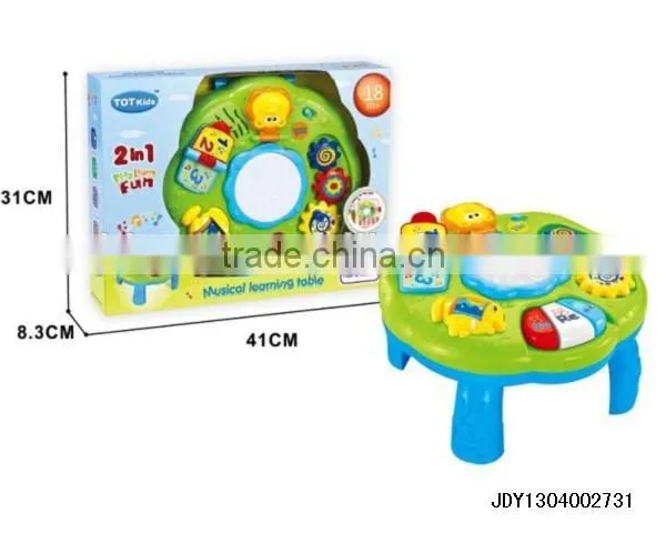 Plastic multifunction learning desk toy for kids,baby musical desk toy,educational toy