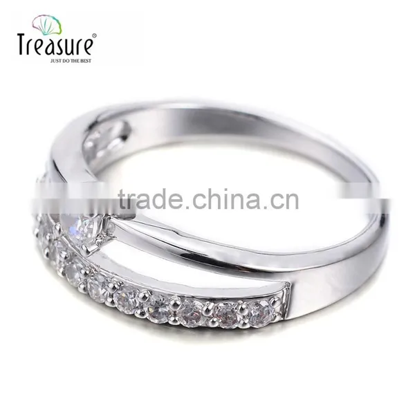 Latest Model Fashion Jewellry Diamond Silver Ring Crystal Jewelry for Girl photo-6