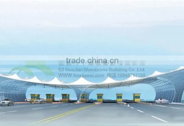 Huajian Toll Station Membrane Structure Engineering PVDF With 30 Years Guaranty photo-3