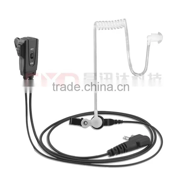 Acoustic Tube Surveillance Kit 2 Wire Earphone With Big PTT for Motorola Visar Radio photo-6