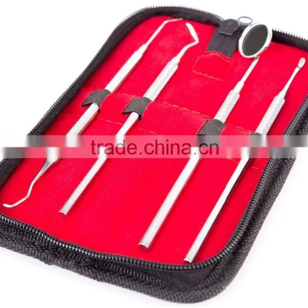 4 Pcs Dental Set Teeth Cleaning Scaler Probe Dentifrice Steel Instrument Tartar Scratches photo-2
