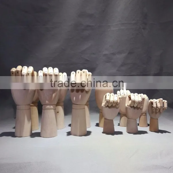 12" Wooden Hand Right Wooden Male Hand Left Wooden Male Hand Display Wooden Male Hand photo-4