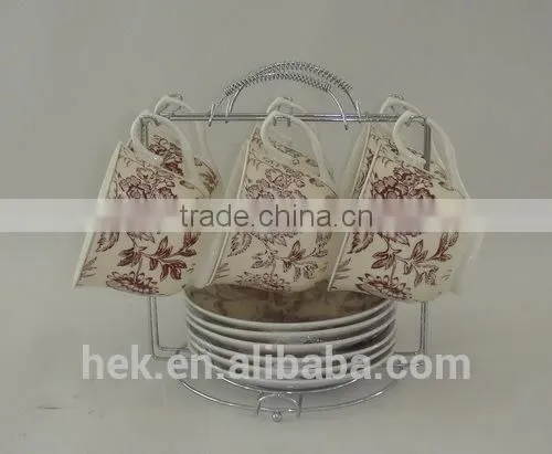Flower Colored Tea Cup and Saucer Sets photo-3