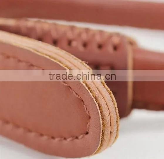 Strong Genuine Real Leather Dog Pet Cat Leash Lead Rope Collar Brown Adjustable photo-4