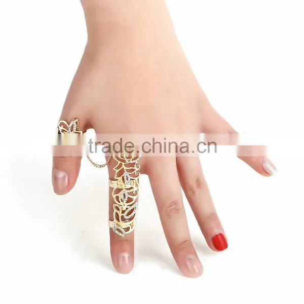 New Rings Multiple Finger Stack Knuckle Band Crystal Set Womens Fashion Jewelry photo-3