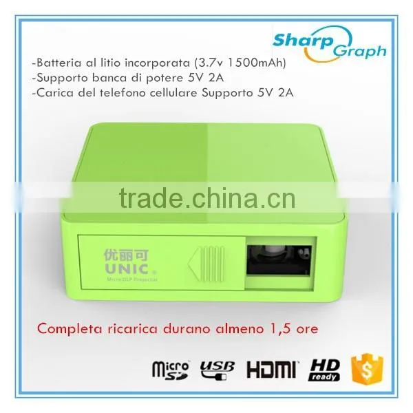 In Stock!!! 2016 High Quality 800 Lumens Cheap Mini Native HD LED USB DLP Projector UC50 1080P 3D Micro Hologram Projector photo-2