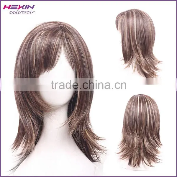 American Hair Wigs Light Brown Straight Short Party Wig Cosplay photo-6