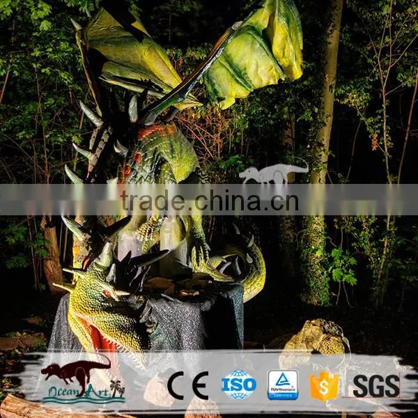 OA6111 Animatronic Dragon Western Smoking Dragon For Theme Park photo-3