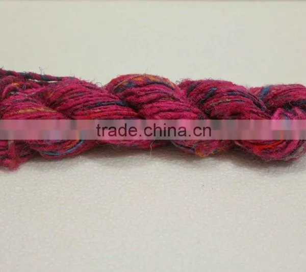 Solid Colored Sari Silk Yarns, Sari Silk Yarns, Recycled Sari Silk Yarns, Multicolored Sari Silk Yarns