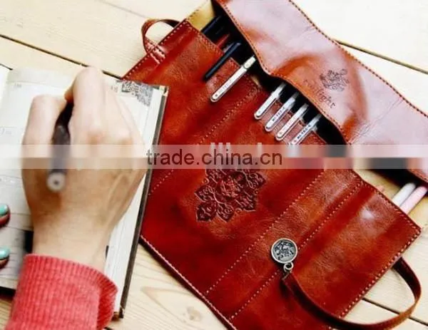 City Twilight Creative Pencil Bag Roll Leather Make Up Cosmetic Pen Case Pouch Purse Bag For School photo-2