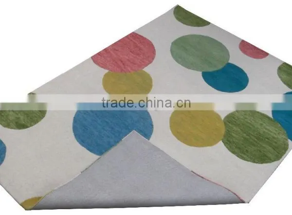 Multi Colour Circles Design Hand Tufted Cut Pile Wool Carpets photo-3