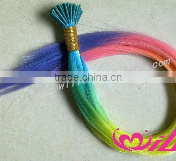 Pretty Two Tone Hair Extension Rainbow Hair Extension photo-2