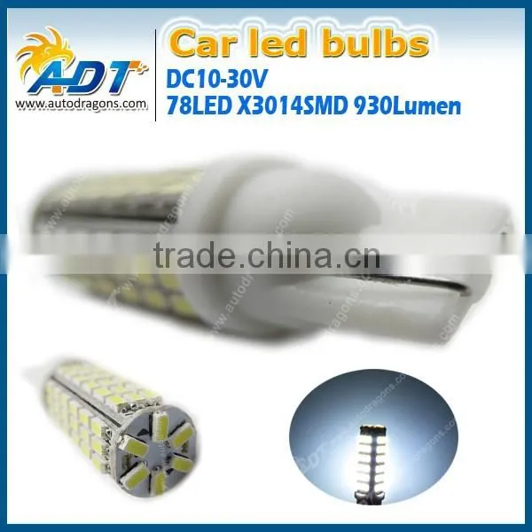 Super White T10 Ba9s 3014 SMD 78 LED Car Side Wedge Light Lamp Bulb photo-4