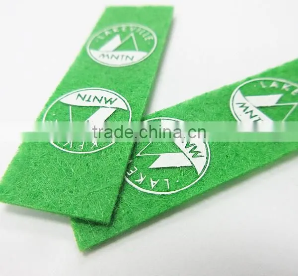 Die Cut Unique Green Silk Screen Printing on Felt Material photo-2