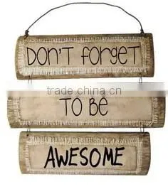 Factory Direct Supply Wood Door Hanging Sign With Printing