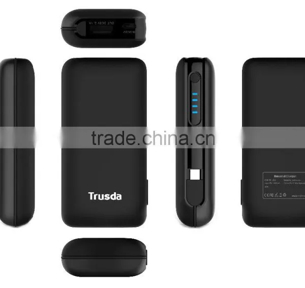 U902 Built in Cables Custom Logo High Quality Lithium Battery 5200mAh Power Bank for Phones and Tablets photo-2