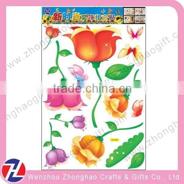 Funny Flower Shape Wallpaper Sticker for Home Decoration photo-3