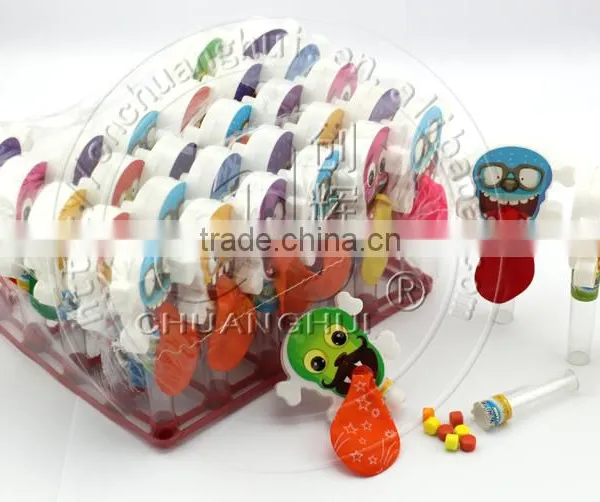 Cartoon Skull Balloon With Whistle Candy Toy photo-2