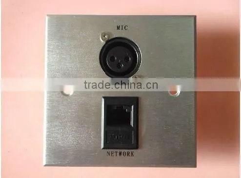 Wall Multimedia Outlet WALL PLATE Mic XLR Female & RJ45 Female Face Plate and Wall Socket