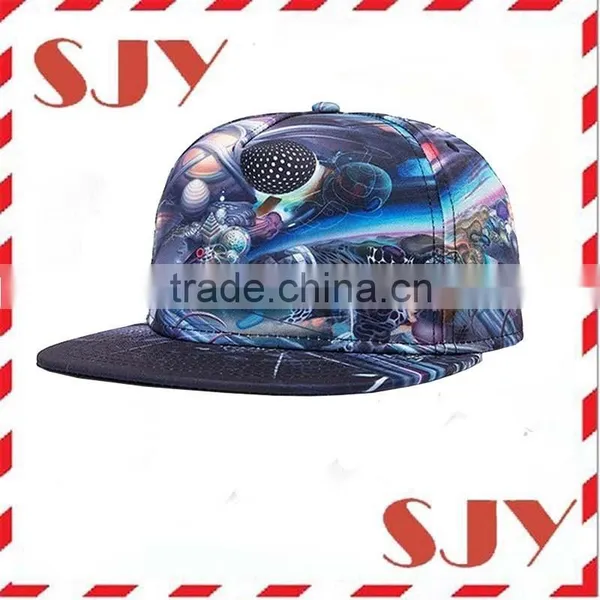 Men Hip Hop All Over 3D Print Flat Panel Flex Fit Snapback Trucker Cap Hat photo-3