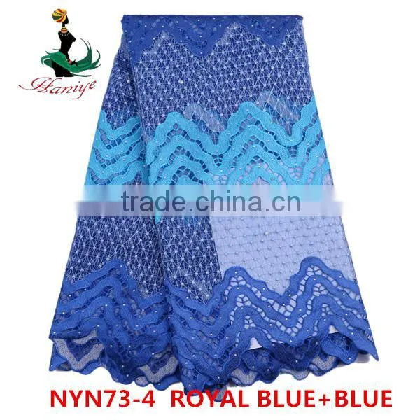 Haniye 2016 Wholesale Latest Nigeria Tulle Lace Fabric New Embroidery French Net Lace Fabric /NYN73 photo-4