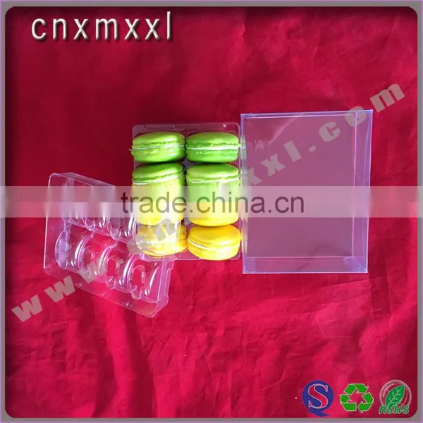 8 Pcs Customized Macaron Box Clear Plastic Printed With PET Inner Trays Food Industrial Use and Grade Plastic Type 5 Macaron photo-3