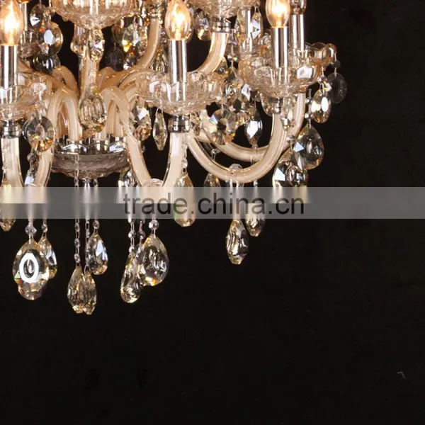 Golden Round Crystal Candle Chandelier photo-6