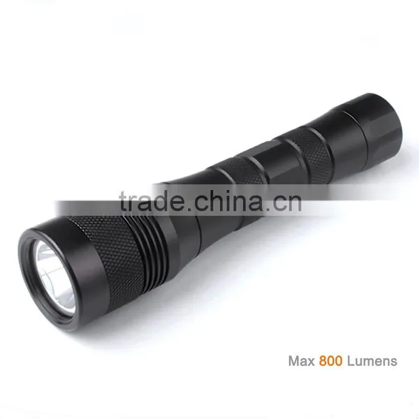 Professional Mechanical Rotary Switch Waterproof 1000lm Diving Flashlight