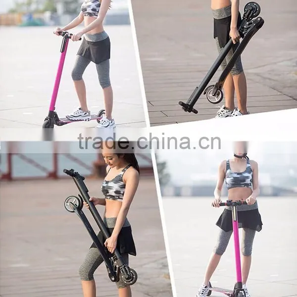 2016 New Product 250w Hot-sale Carbon Fiber Frame Electric Scooter Two Wheel Foldable Electric Scooter photo-4