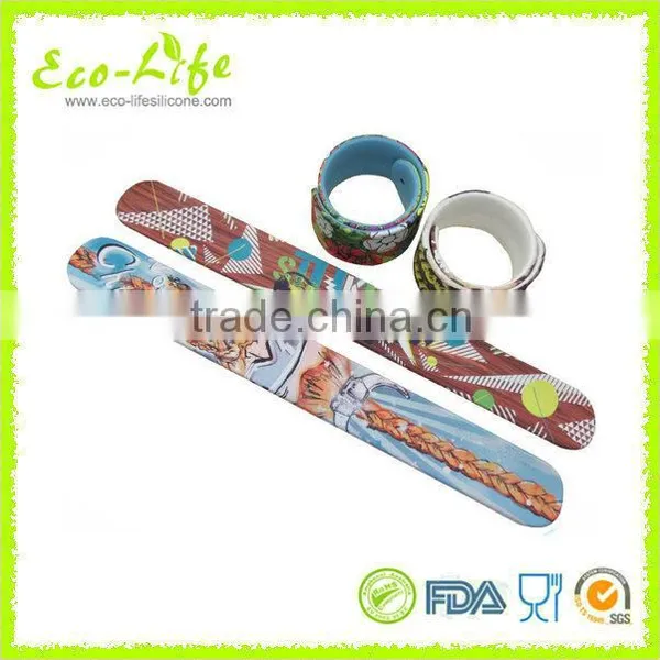 300*30*2mm Glossy Printing Silicone Slap Bracelet, Silicone Slap Wirstbands, Souvenirs Promotion Gift photo-5