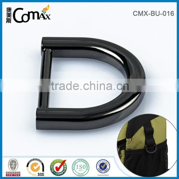 Smooth Gunmetal Backpack Ring Black Alloy Bulk Metal D Ring photo-2