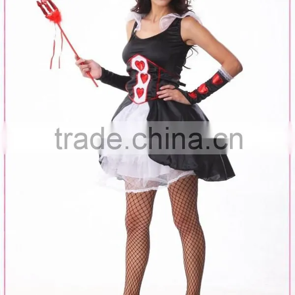High Quality Fairytale Costumes Red Heart Queen Costume Ladies Halloween Costumes photo-2