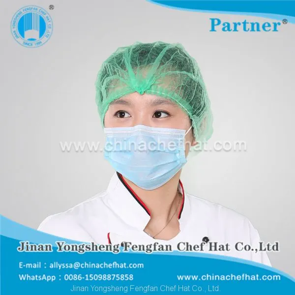 10g Non Woven Mop Cap White/ Blue/black/green Hairnet( Single Elastic) photo-4