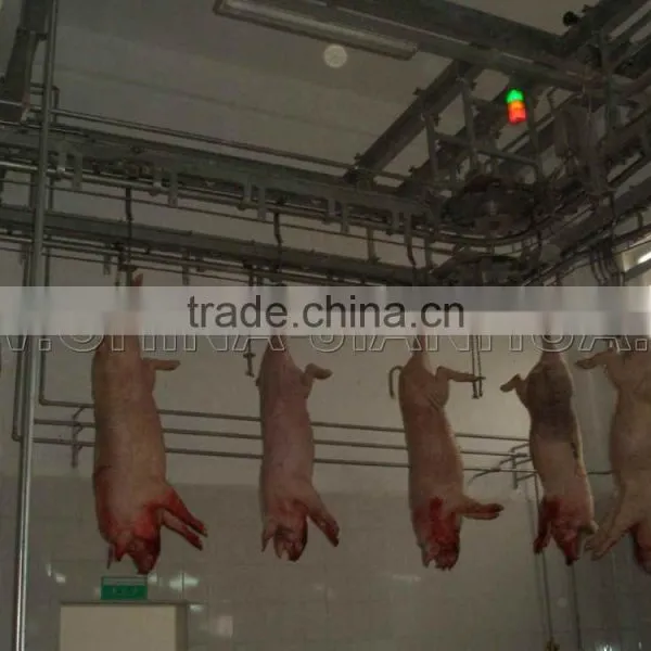 Pig Slaughter Equipment Automatic Suspended Bloodletting Line