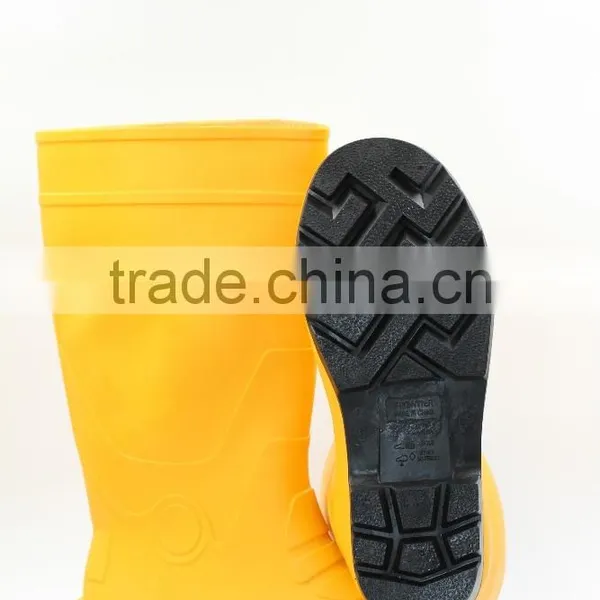 Yellow Black Work Boot With Steel Toe Pvc Safety Shoes photo-3