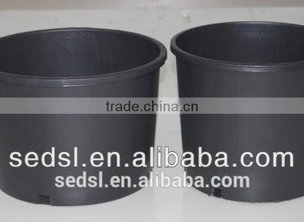pp 1 Gallon Plastic Flower Pots,black Nursery Pot photo-3