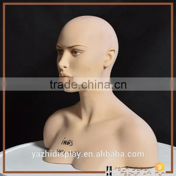Fashion Store Window Display Fiberglass Female Mannequin Head on Sale photo-2