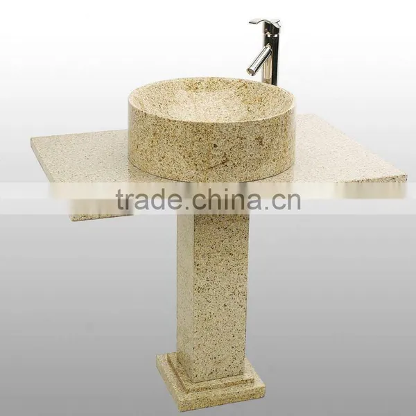 Round Yellow Granite Sink