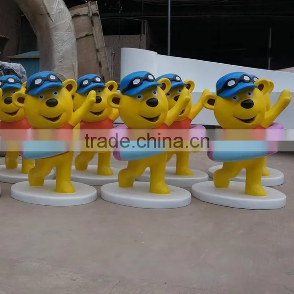 Fiberglass Cartoon Bear Statue photo-3