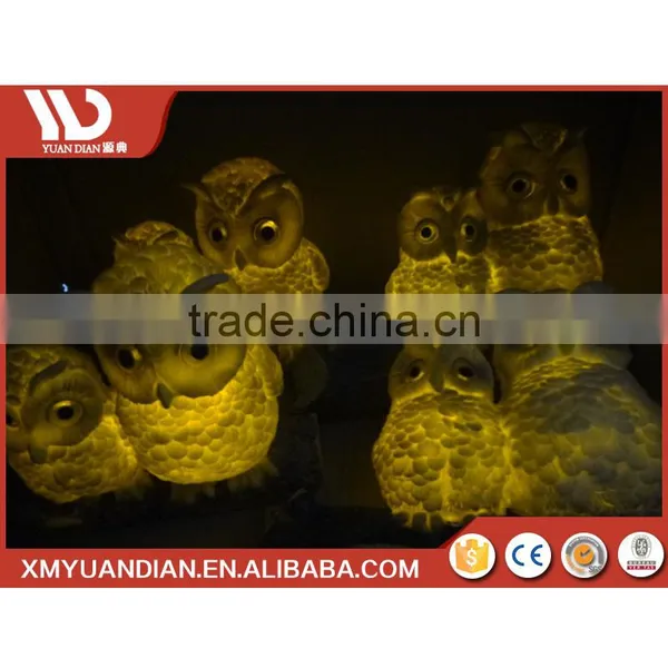 Art Work Resin Craft Owl Mini Solar Powered New Led Lighting Garden photo-3