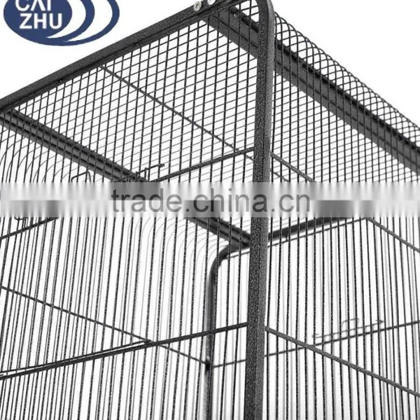 146cm Large Parrot Bird Cage Play Top W/Perch Stand Two Doors Aviary House photo-5