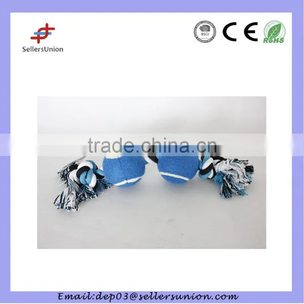 pet toy ball with cotton string