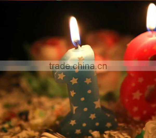 Pentagram Pattern Numbers Happy Birthday Candle photo-2