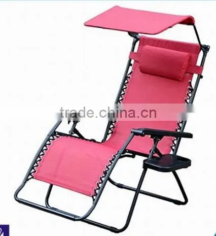 Adjustable Canopay Cup Holder Zero Gravity Chair photo-5