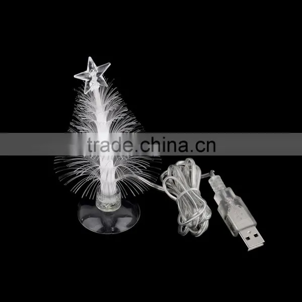 USB Changeable LED Color Tree Light Optical Fiber LED Christmas Tree Candie Lighti Cable Xmas Decoration Christmas Tree Ornament